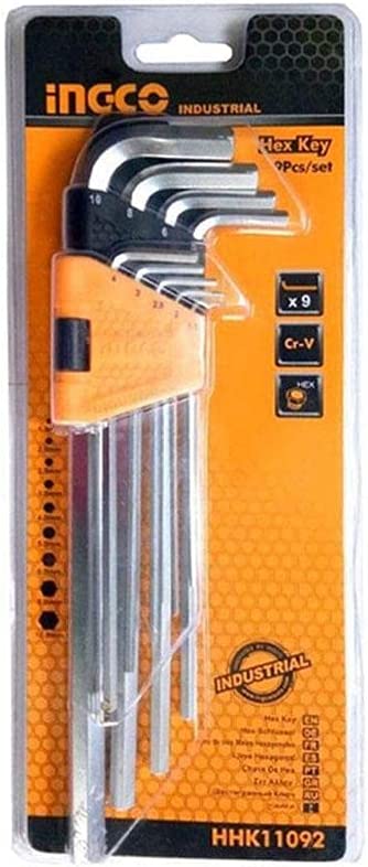Hex Key Set Long 9pcs 1.5-10mm