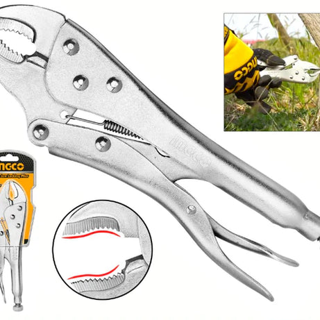 Locking Pliers Curved Jaw 180mm, 250mm