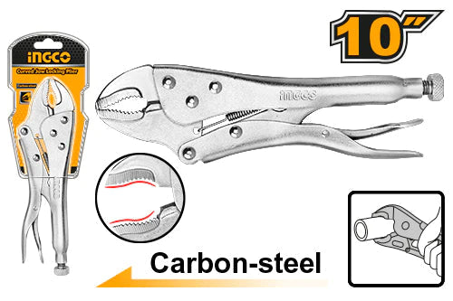 Locking Pliers Curved Jaw 180mm, 250mm