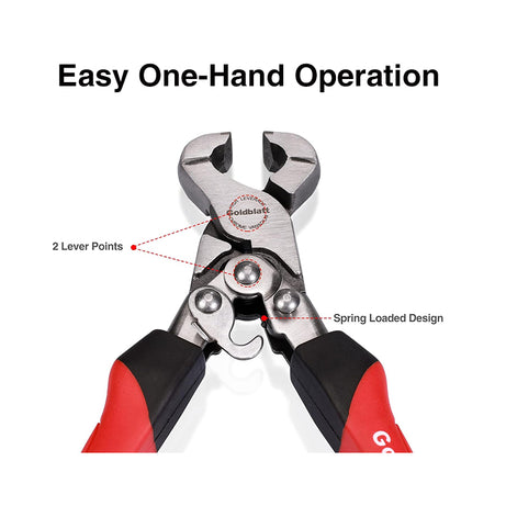 Goldblatt G02009 Compound Tile Nippers With Grip Handle