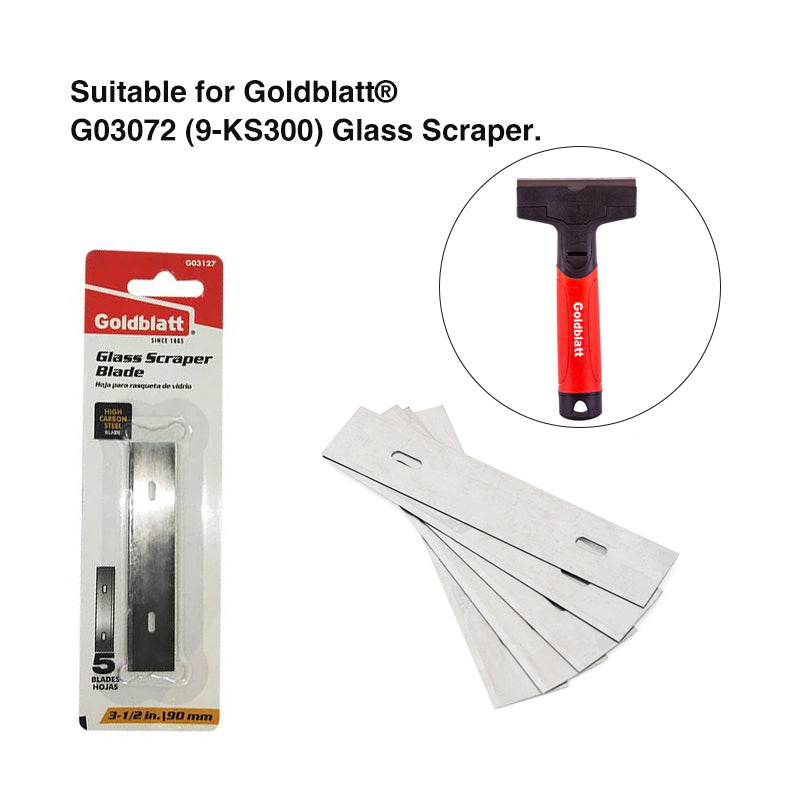 Goldblatt G03127 Glass Scraper Blades 90mm 5Pk