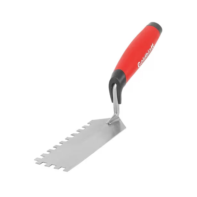Goldblatt G02052/G02762 Notched Margin Trowel 150X50mm Soft Grip Handle Sq, Multiple Sizes