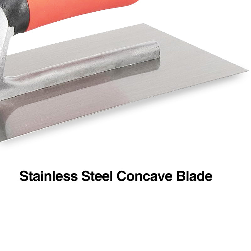 Goldblatt G05511 Stainless Steel Curved Blade Drywall Trowel Soft Grip 280X115mm