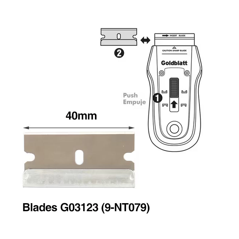 Goldblatt 2-Piece Heavy Duty Razor Scraper Set – With 20 Extra 4-Inch Blades
