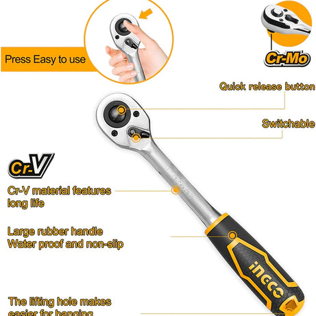 Socket 1/2" Drive Set 12pcs