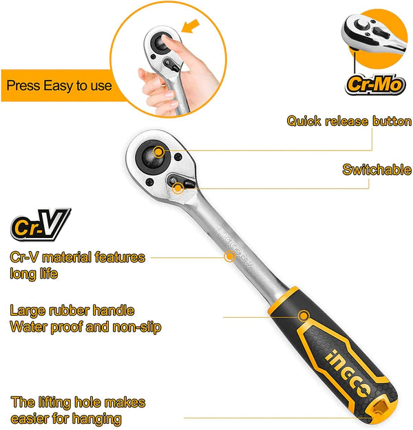 Socket 1/2" Drive Set 12pcs