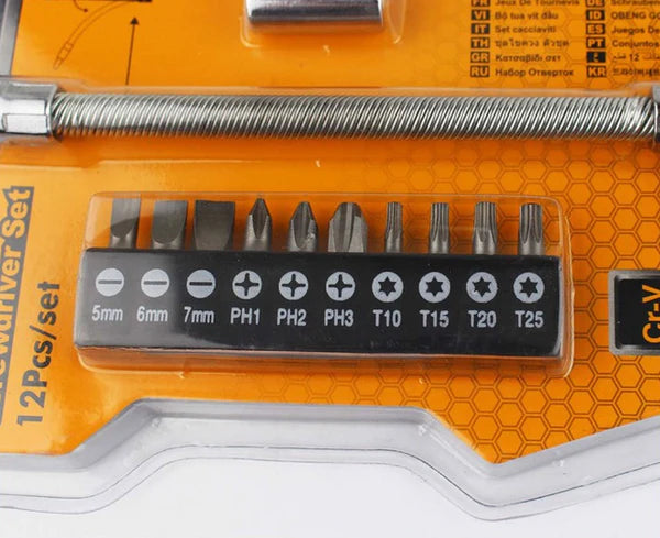 Screwdriver Flexible Shaft Set 12pcs