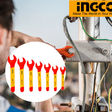 Insulated Open End Spanners Set 7pcs