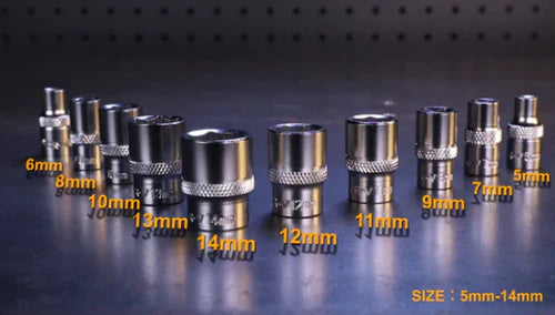 Socket 1/4" Drive Set 12pcs