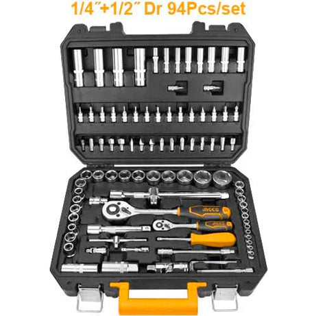 Socket 1/4" & 1/2" Drive Set 94pcs