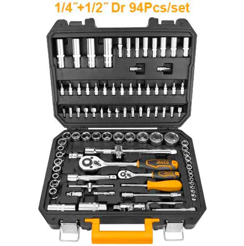 Socket 1/4" & 1/2" Drive Set 94pcs