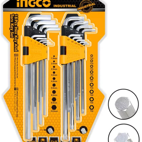 Hex & Torx Key Set 18pcs