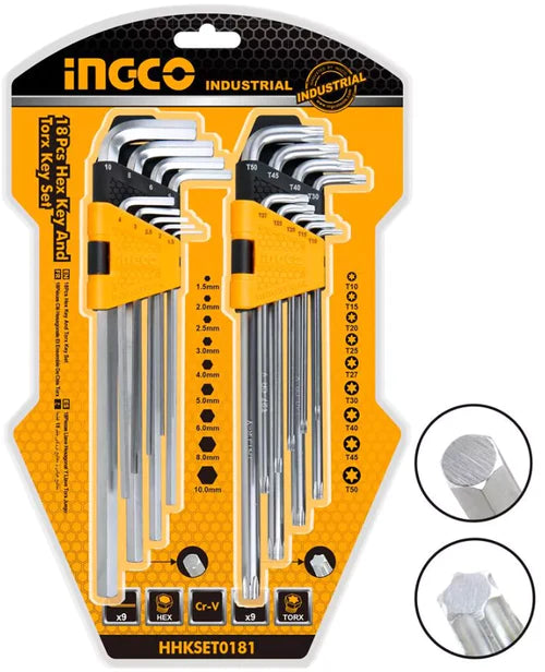 Hex & Torx Key Set 18pcs