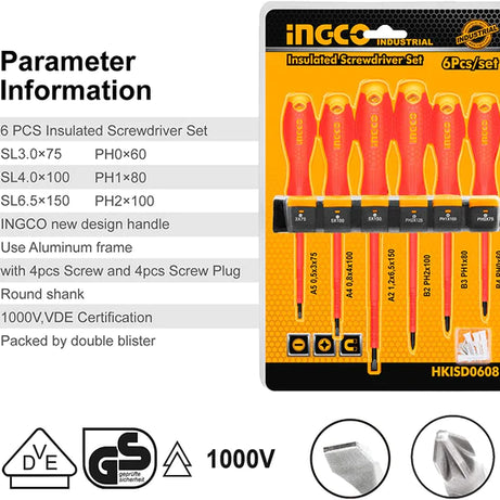 Screwdriver Insulated Set 6pcs