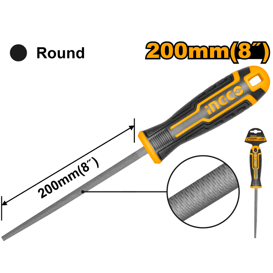 Steel File Round 200mm – Kangaroo Site Supplies