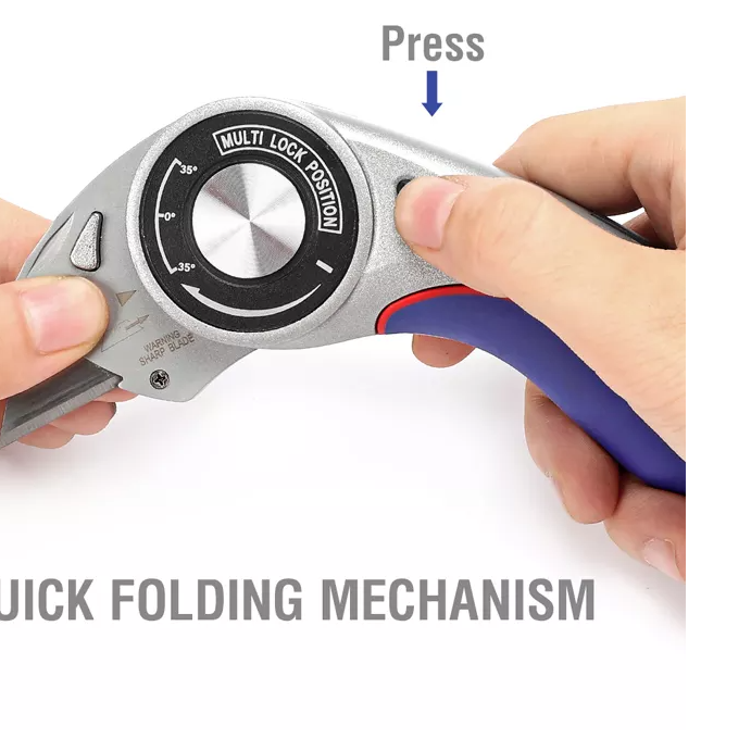 Utility Knife Offset Head With Spare Blades