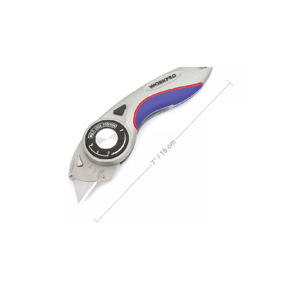 Utility Knife Offset Head With Spare Blades