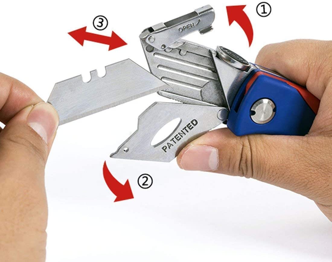 Utility Knife Folding Abc Handle With Spare Blade