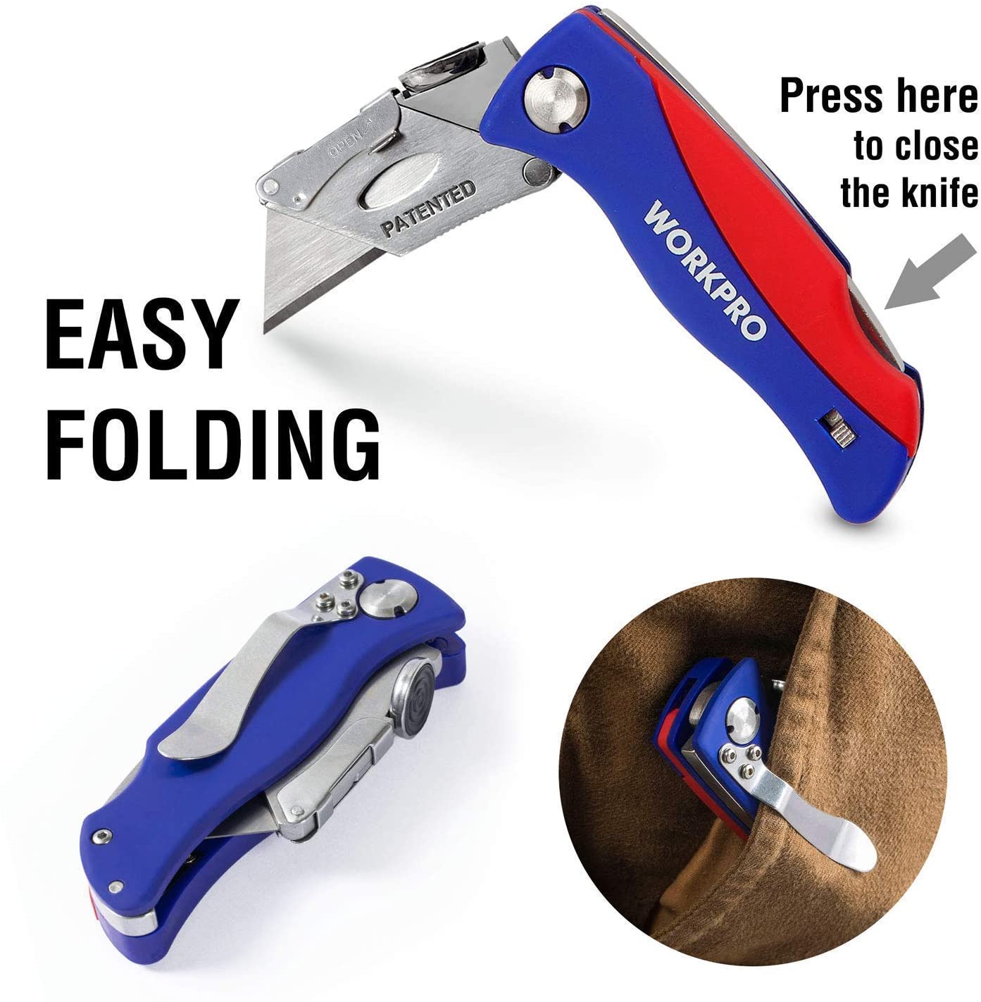 Utility Knife Folding Abc Handle With Spare Blade