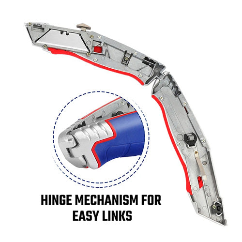 Utility Knife Retractable Auto-Reload Metal with Spare Blades