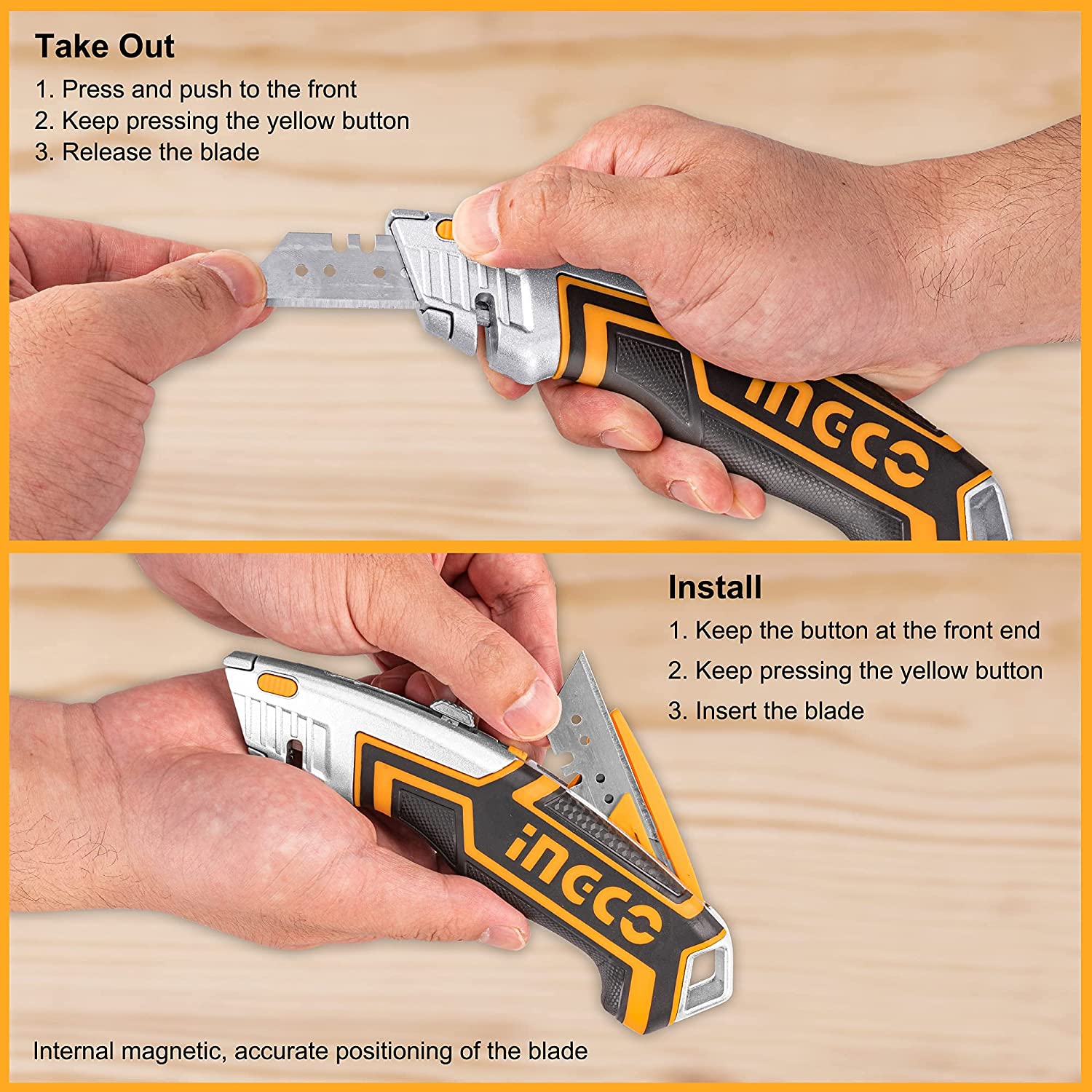 Utility Knife Quick-Change With Spare Blades