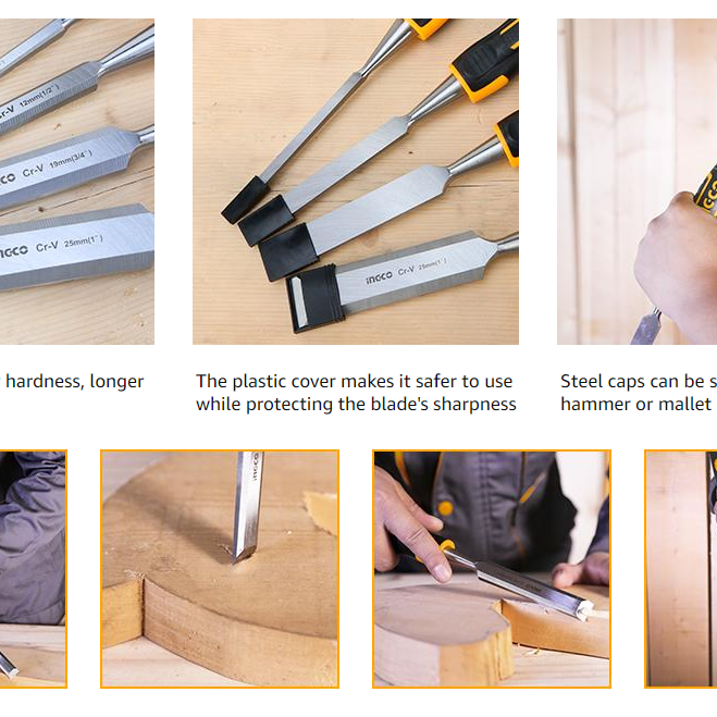 Wood Chisel 4pcs (6 , 12, 19, 25mm)
