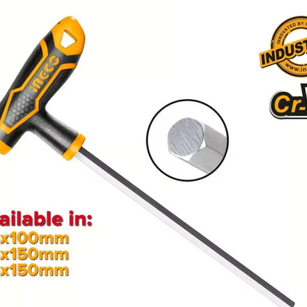 Hex Wrench T-Handle 4x100mm, 5x150mm, 6x150mm