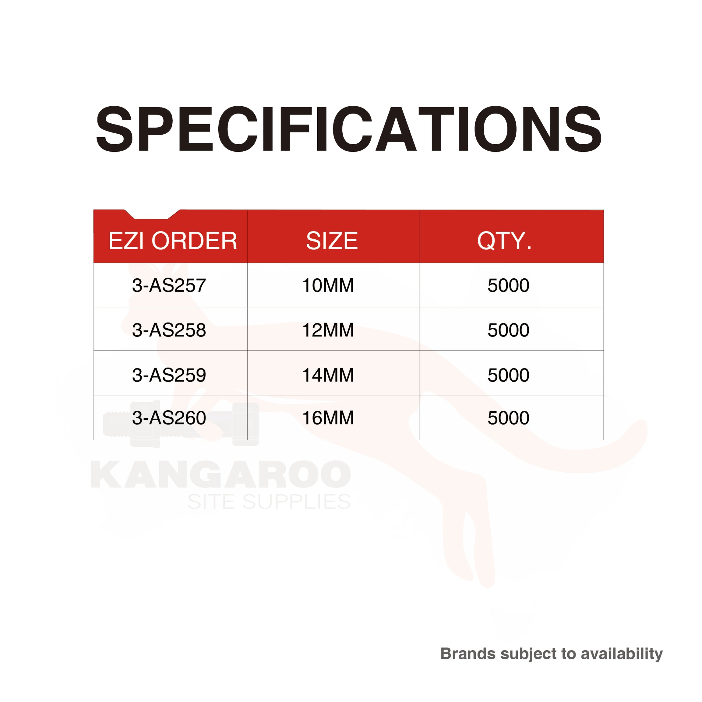 Staples Galvanised 4.5mm(3/16") Crown 97 Series 21GA Bx5000, 10mm-16mm