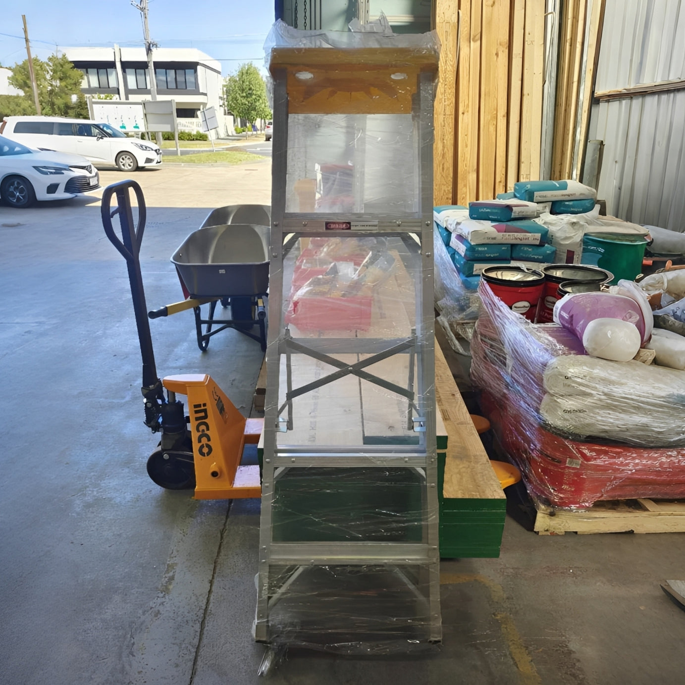 Aluminium Single Sided Step Ladder 150kg – Jinmao Industrial Work Ladder