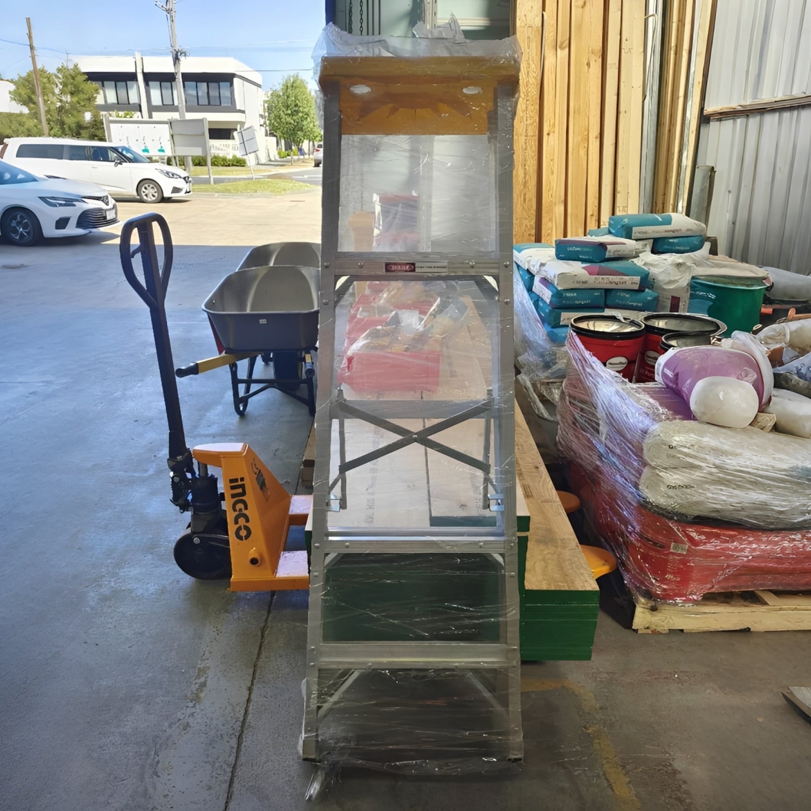 Aluminium Single Sided Step Ladder 150kg – Jinmao Industrial Work Ladder