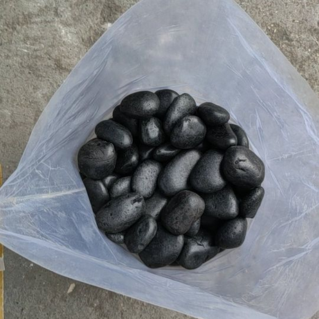 Polished Pebbles Black Dia 30-50mm 20kg