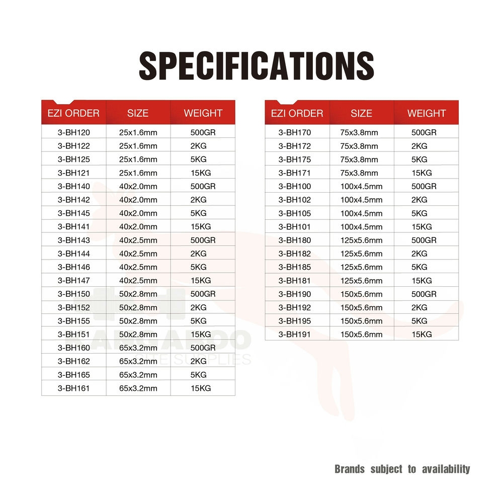 Bullet Head Nails Bright, Multiple Sizes 3-BH120 Kangaroo site supplies