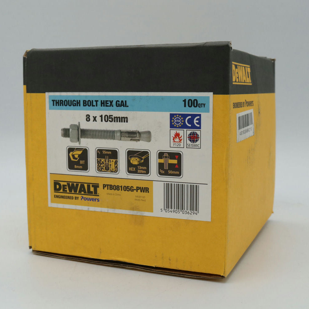 Dewalt Through Bolt Eta Gal 4-TB280 PTB10120G M8x85 Kangaroo site supplies