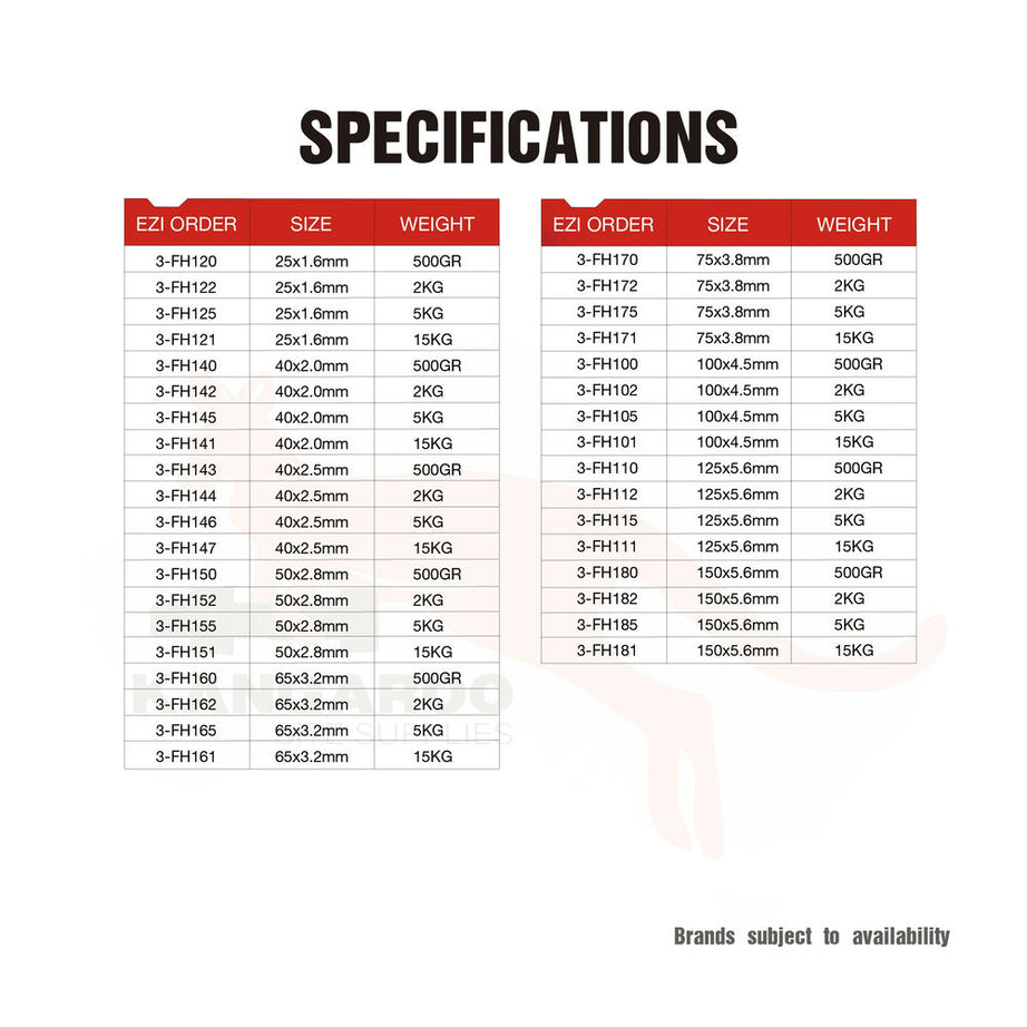 Flat Head Nails Bright 3-FH120 Kangaroo site supplies