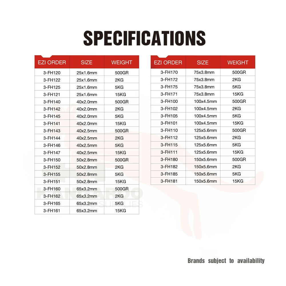 Flat Head Nails Bright 3-FH120 Kangaroo site supplies