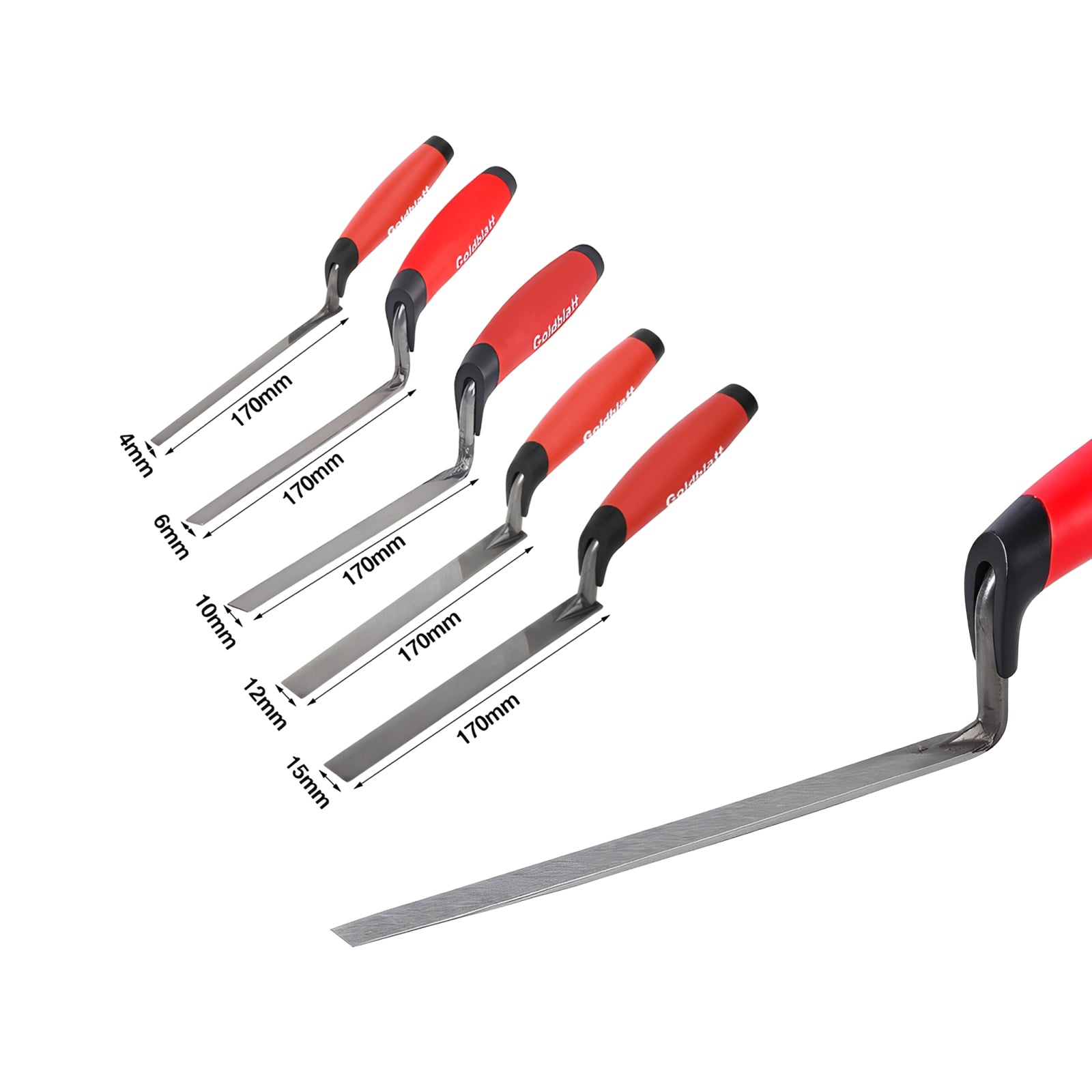 Goldblatt Pro Tuck Pointing Trowel Soft Handle Multiple Sizes