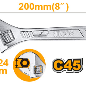 Adjustable Wrench Multiple Sizes