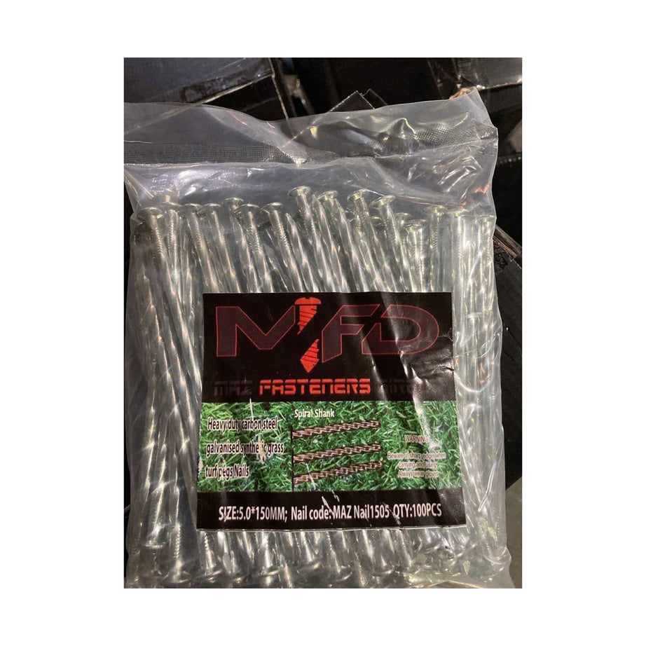 Grass Pin Spiral 5mmx150mm Zp Pack 100
