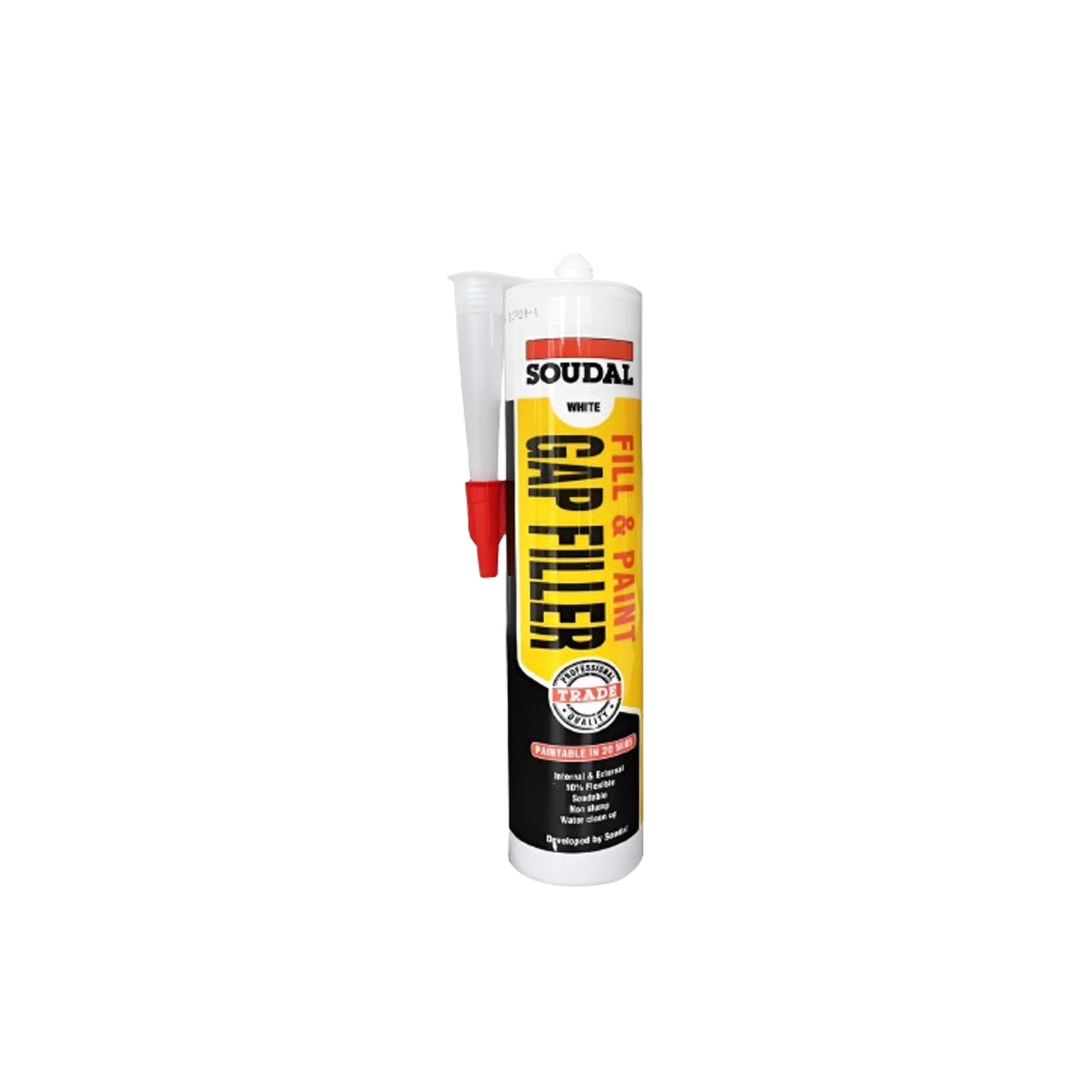 Soudal 122394 Fill & Paint Gap Filler White 300ml