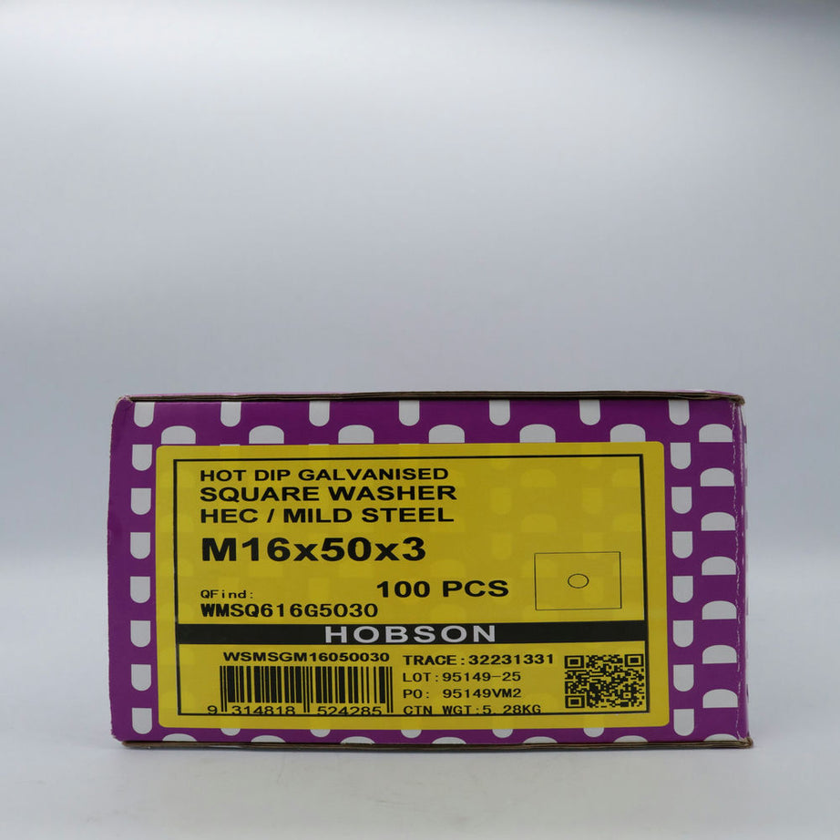 Square Washer Hdg M8 to M24 5-QW508 Kangaroo site supplies