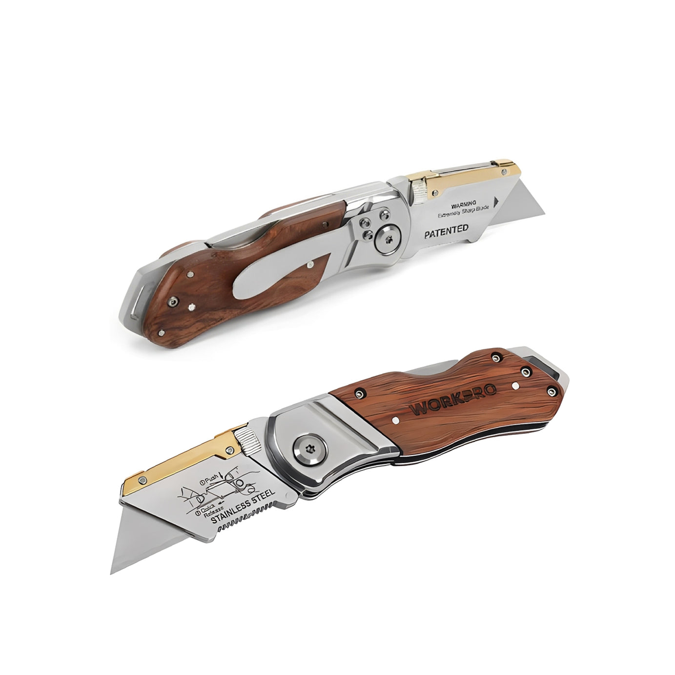 Utility Knife Lock-Bak Quick Change Wooden Handle