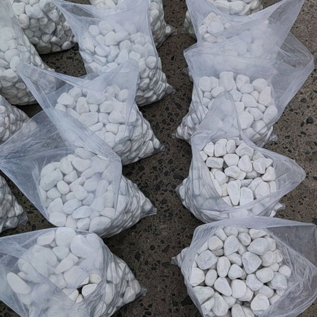 Washed Pebbles Snow White 20kg, Dia 6-9mm or 30-50mm