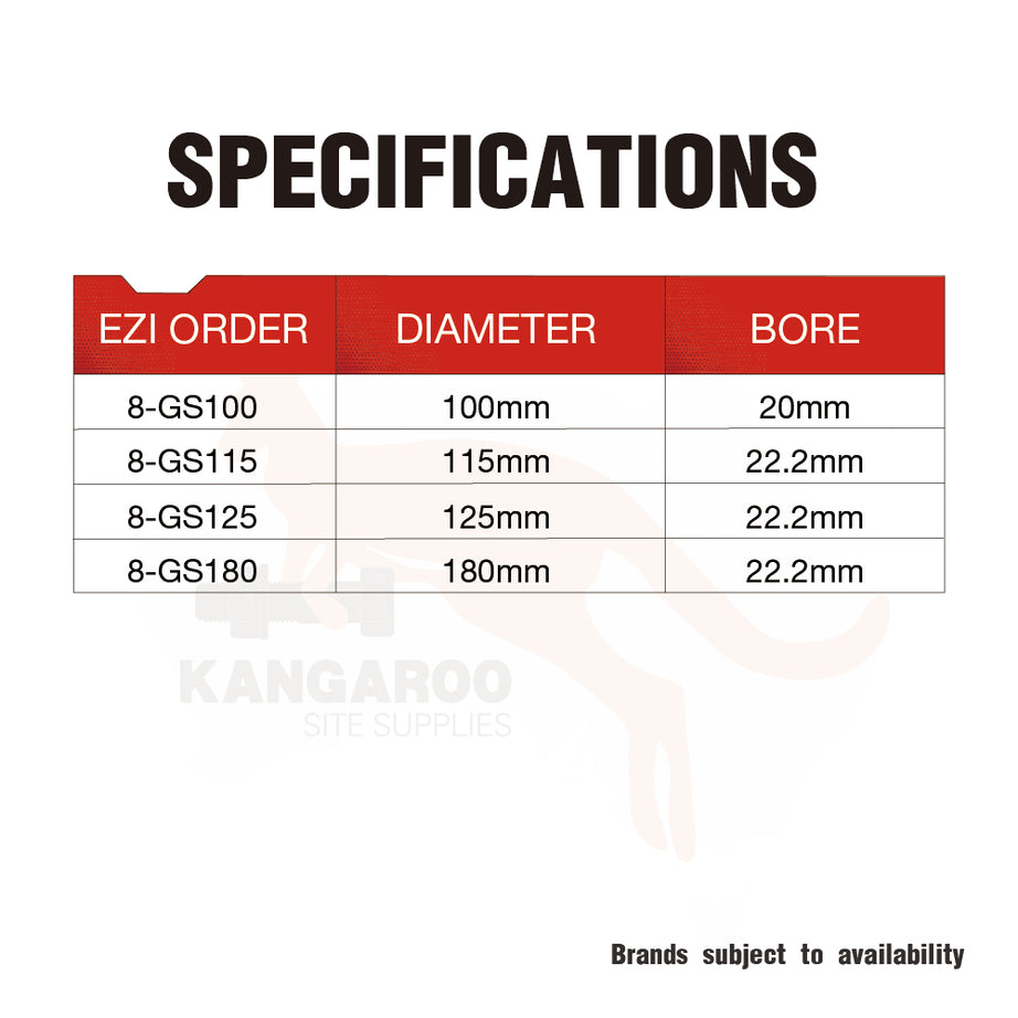 Diamond Grinding Cup Single Row Multilple Sizes