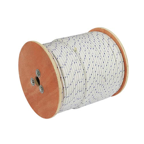 Rope Poly DB White with Blue Tracer, Multiple Sizes