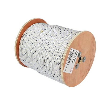 Rope Poly DB White with Blue Tracer, Multiple Sizes