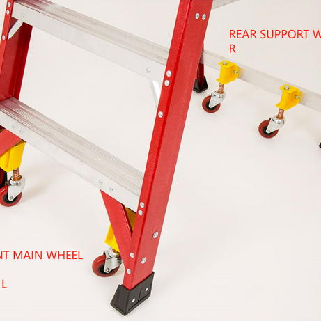 Jinmao Rear Support Wheel Kit 2pcs - R1, To Suit All Ladder Platform Fibreglass