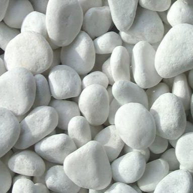 Washed Pebbles Snow White 20kg, Dia 6-9mm or 30-50mm