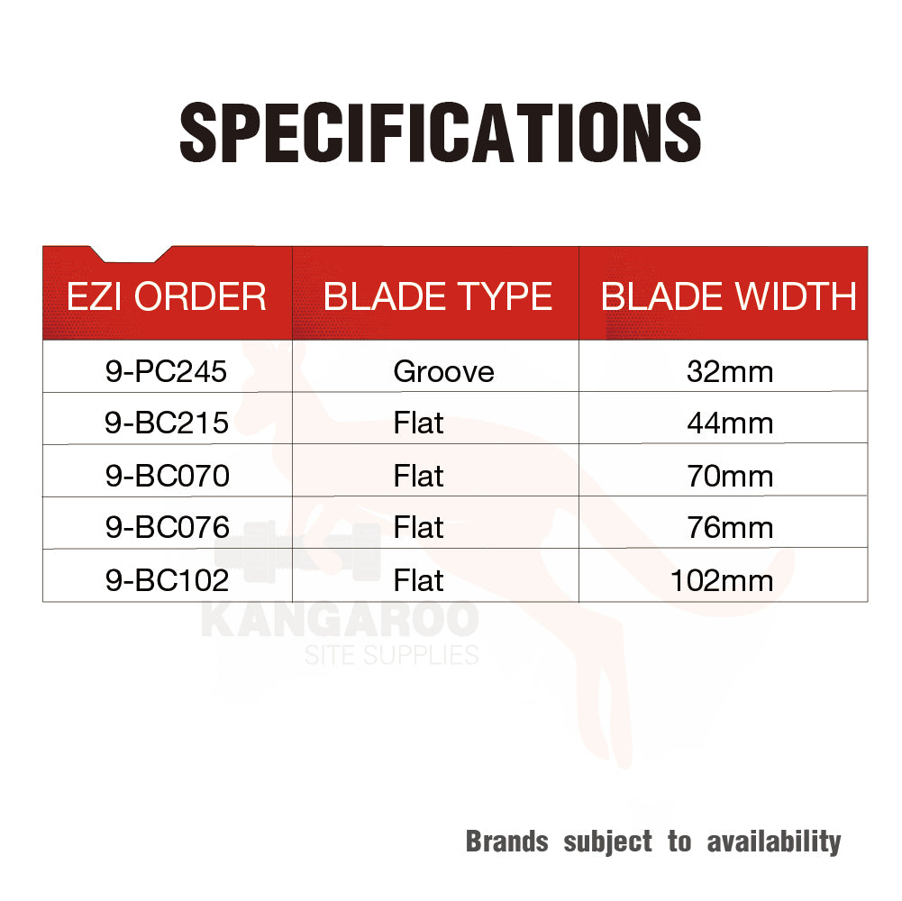 Bolster Chisel W/Grip 44mm/70mm/76mm/102mm