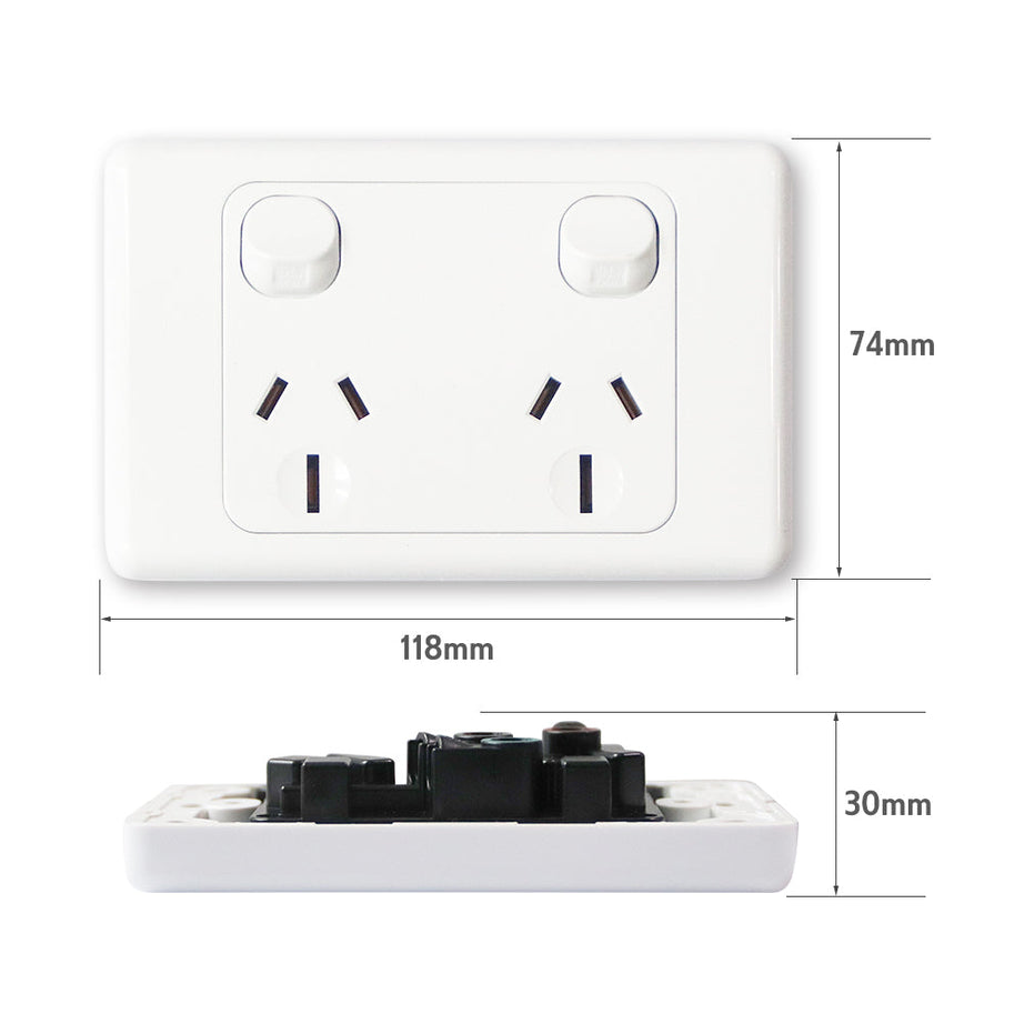 ABS Wall Switch & GPO, Multiple Styles