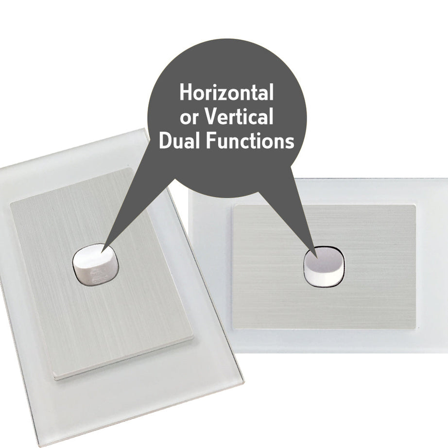 Wall Switch 2 Way & GPO White Glass Frame Multiple Styles